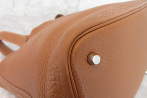 HERMES／エルメス ピコタンロックＭＭ トリヨンクレマンス ゴールド □M刻印 ハンドバッグ 700050064