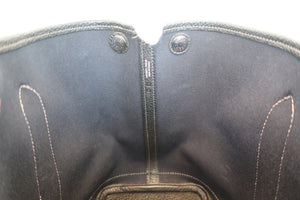HERMES／エルメス ガーデンパーティTPM トワルオフィシェ/レザー ブラック □O刻印 ショルダーバッグ 700060248