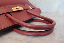 将图片加载到图库查看器，HERMES BIRKIN 35 Togo leather Rouge H □H刻印 Hand bag 600100143
