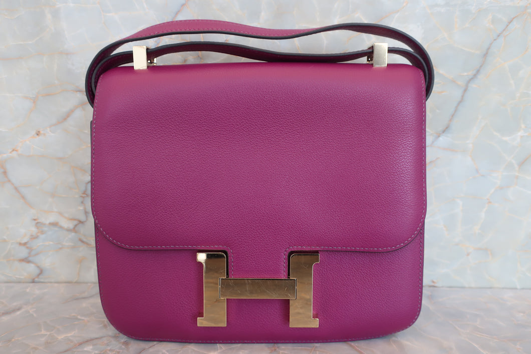 HERMES／エルメス コンスタンス3 24 パーソナルオーダー エバーカラー アネモネ/パールグレー C刻印 ショルダーバッグ 700080044