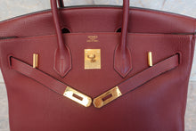 将图片加载到图库查看器，HERMES BIRKIN 35 Togo leather Rouge H □H刻印 Hand bag 600100143
