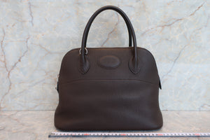 HERMES／BOLIDE 31Clemence leather Chocolat □H Engraving Shoulder bag 700020026