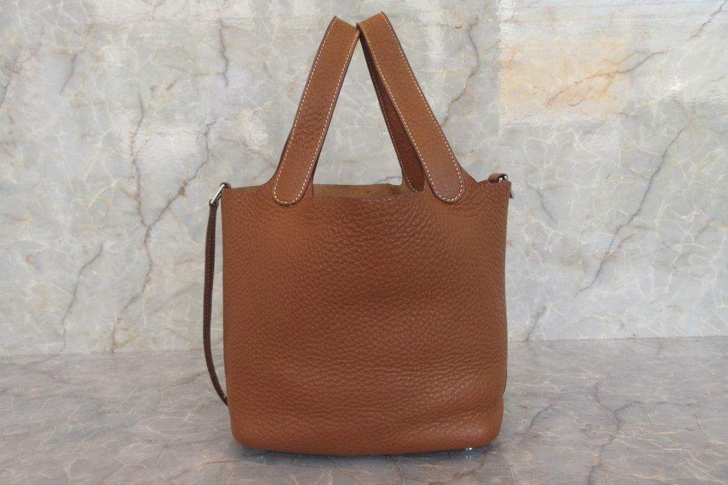 HERMES／エルメス ピコタンロックＰＭ トリヨンクレマンス ゴールド □L刻印 ハンドバッグ 700020100