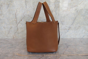 HERMES／エルメス ピコタンロックＰＭ トリヨンクレマンス ゴールド □L刻印 ハンドバッグ 700020100