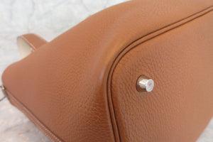 HERMES PICOTIN LOCK Eclat MM Clemence leather/Swift leather Gold/Nata Y刻印 Hand bag 700050196