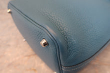 将图片加载到图库查看器，HERMES PICOTIN LOCK PM Clemence leather Blue jean □N刻印 Hand bag 800030156
