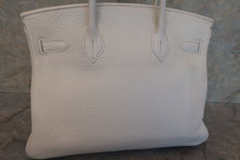 Load image into Gallery viewer, HERMES BIRKIN 30 Clemence leather White □J Engraving Hand bag 600090159
