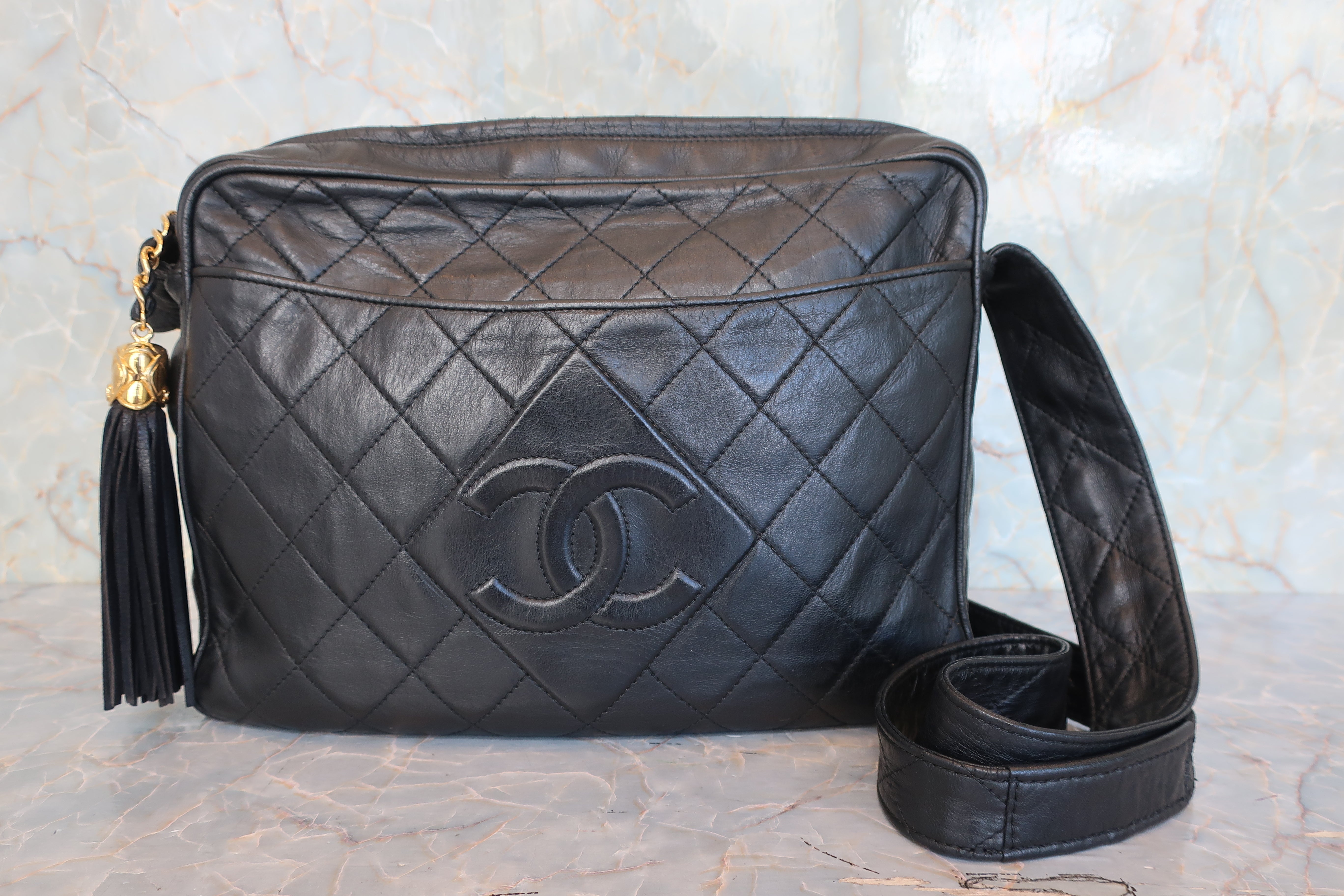 CHANEL/シャネル マトラッセフリンジショルダーバッグ ラムスキン 