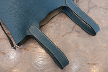 将图片加载到图库查看器，HERMES PICOTIN LOCK PM Clemence leather Blue jean □N刻印 Hand bag 800030156
