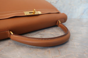 HERMES KELLY 32 Graine Couchevel leather Gold □C刻印 Shoulder bag 600100131