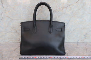 HERMES／エルメス バーキン30 アルデンヌ ブラック □C刻印 ハンドバッグ 700060134