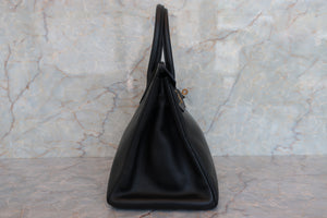 HERMES／エルメス バーキン30 アルデンヌ ブラック □C刻印 ハンドバッグ 700060134