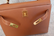 将图片加载到图库查看器，HERMES KELLY 32 Graine Couchevel leather Gold □C刻印 Shoulder bag 600100131
