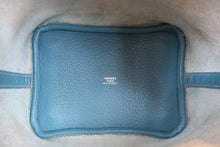将图片加载到图库查看器，HERMES PICOTIN LOCK PM Clemence leather Blue jean □N刻印 Hand bag 800030156
