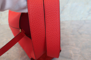 HERMES PICOTIN LOCK MM Clemence leather Rouge de Coeur D Engraving Hand bag 700090109