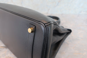 HERMES／エルメス バーキン30 アルデンヌ ブラック □C刻印 ハンドバッグ 700060134