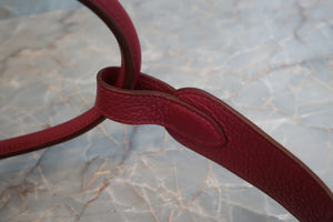 HERMES LINDY 34 Clemence leather Ruby T Engraving Shoulder bag 600050172