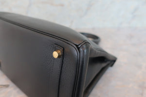 HERMES／エルメス バーキン30 アルデンヌ ブラック □C刻印 ハンドバッグ 700060134