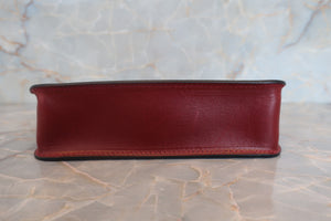 HERMES／エルメス ポシェットグリーン ボックスカーフ ルージュアッシュ □E刻印 ウエストポーチ 700050176