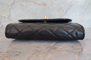 CHANEL/シャネル パリ限定マトラッセダブルフラップチェーンショルダーバッグ ラムスキン ブラック/ゴールド金具 ショルダーバッグ 700070011