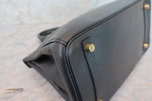 HERMES／エルメス バーキン30 アルデンヌ ブラック □C刻印 ハンドバッグ 700060134