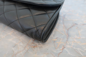 CHANEL/シャネル パリ限定マトラッセダブルフラップチェーンショルダーバッグ ラムスキン ブラック/ゴールド金具 ショルダーバッグ 700070011