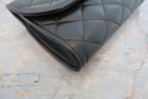 CHANEL/シャネル パリ限定マトラッセダブルフラップチェーンショルダーバッグ ラムスキン ブラック/ゴールド金具 ショルダーバッグ 700070011