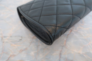 CHANEL/シャネル パリ限定マトラッセダブルフラップチェーンショルダーバッグ ラムスキン ブラック/ゴールド金具 ショルダーバッグ 700070011