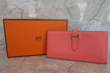 将图片加载到图库查看器，HERMES  Bearn Soufflet Epsom leather Crevette □Q刻印 Wallet 700040052
