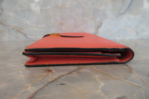 HERMES  Bearn Soufflet Epsom leather Crevette □Q刻印 Wallet 700040052
