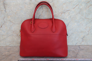 HERMES BOLIDE 35 Graine Couchevel leather Rouge vif Shoulder bag 700090104