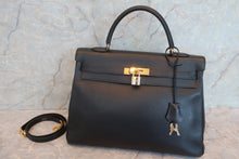 将图片加载到图库查看器，HERMES KELLY 35 Ardennes leather Black 〇W刻印 Shoulder bag 600090148
