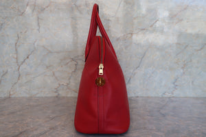 HERMES BOLIDE 35 Graine Couchevel leather Rouge vif Shoulder bag 700090104