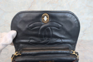 CHANEL/シャネル パリ限定マトラッセダブルフラップチェーンショルダーバッグ ラムスキン ブラック/ゴールド金具 ショルダーバッグ 700070011