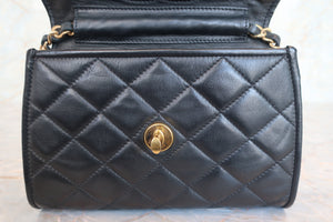 CHANEL/シャネル パリ限定マトラッセダブルフラップチェーンショルダーバッグ ラムスキン ブラック/ゴールド金具 ショルダーバッグ 700070011