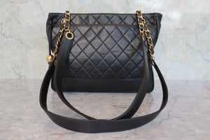 CHANEL/シャネル マトラッセチェーントートバッグ ラムスキン ブラック
