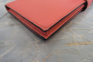 HERMES  Bearn Soufflet Epsom leather Crevette □Q刻印 Wallet 700040052