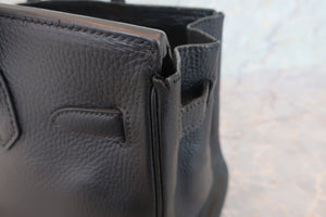 HERMES／エルメス バーキン30 アルデンヌ ブラック □C刻印 ハンドバッグ 700060134