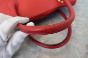 HERMES BOLIDE 35 Graine Couchevel leather Rouge vif Shoulder bag 700090104