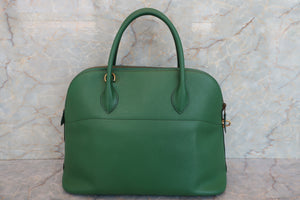 HERMES／エルメス ボリード35 クシュベル グリーン 〇V刻印 ショルダーバッグ 700030229