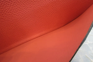 HERMES  Bearn Soufflet Epsom leather Crevette □Q刻印 Wallet 700040052