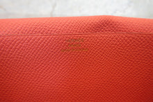 将图片加载到图库查看器，HERMES  Bearn Soufflet Epsom leather Crevette □Q刻印 Wallet 700040052

