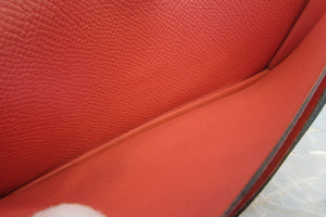 HERMES  Bearn Soufflet Epsom leather Crevette □Q刻印 Wallet 700040052
