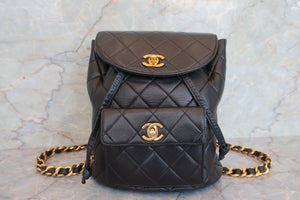 CHANEL/シャネル マトラッセチェーンリュック ラムスキン ブラック/ゴールド金具 リュック 700060098