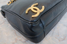 画像をギャラリービューアに読み込む, CHANEL/シャネル トリプルココマークチェーンショルダーバッグ キャビアスキン ブラック/ゴールド金具 ショルダーバッグ 800050023
