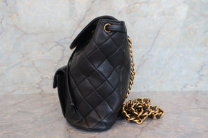 CHANEL/シャネル マトラッセチェーンリュック ラムスキン ブラック/ゴールド金具 リュック 700060098