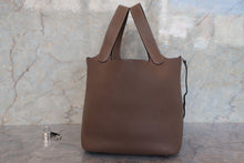Load image into Gallery viewer, HERMES PICOTIN LOCK MM Clemence leather Etoupe gray □L Engraving Hand bag 700110176
