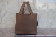 Load image into Gallery viewer, HERMES PICOTIN LOCK MM Clemence leather Etoupe gray □L Engraving Hand bag 700110176
