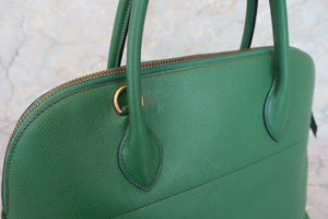 HERMES／エルメス ボリード35 クシュベル グリーン 〇V刻印 ショルダーバッグ 700030229