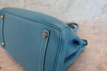 将图片加载到图库查看器，HERMES BIRKIN 30 Togo leather Blue jean □G刻印 Hand bag 700090042

